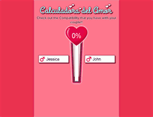 Tablet Screenshot of calculatoroflove.com